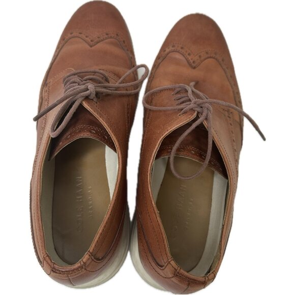 Cole Haan Grand OS Wingtip Oxford Shoes Men’s 9.5 Brown Leather Dress - Picture 5 of 8
